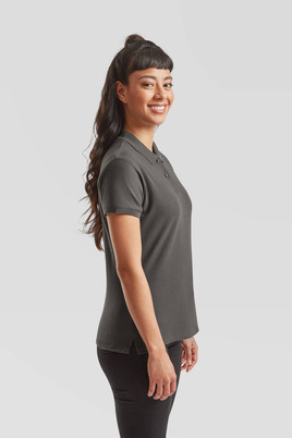 Grafitowa koszulka damska Polo Fruit of the Loom 