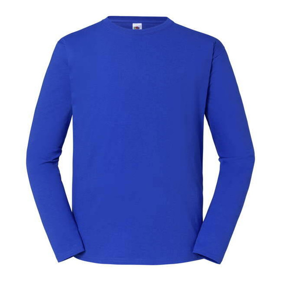 Niebieska koszulka męska Iconic 195 Ringspun Premium Fruit of the Loom