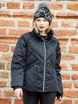 Czarna kurtka puchowa z wysoką stójką Dankoff.dk