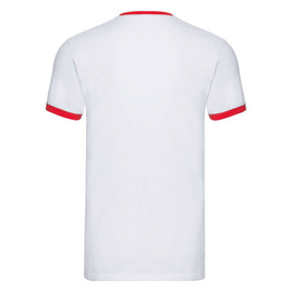 Biała koszulka męska Ringer Fruit of the Loom