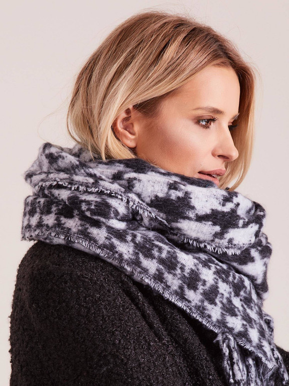 Szalik pepitka czarno biały