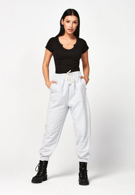 Szare spodnie bawełniane w stylu miejskim