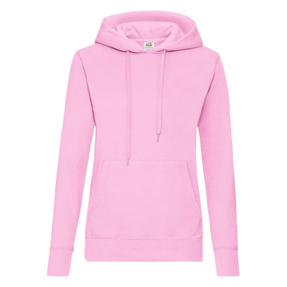 Różowa bluza z kapturem Hooded Sweat Fruit of the Loom