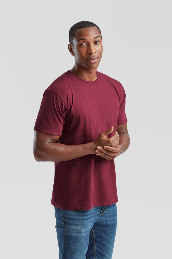 Burgundowa koszulka męska Valueweight Fruit of the Loom