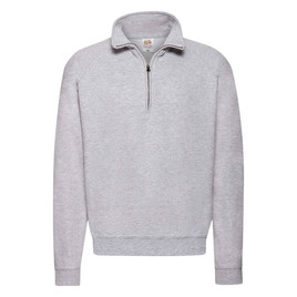 Szara bluza męska Zip Neck Sweat Fruit of the Loom