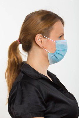 Maseczka ochronna 10 sztuk - jednorazowa niebieska