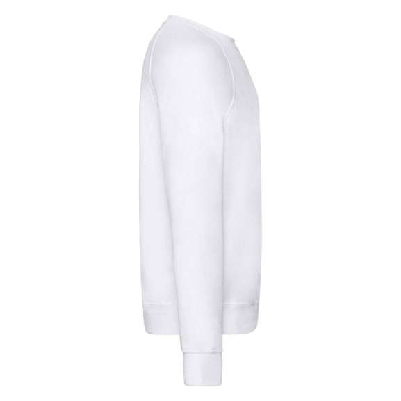 Biała bluza męska Lightweight Raglan Sweat Fruit of the Loom