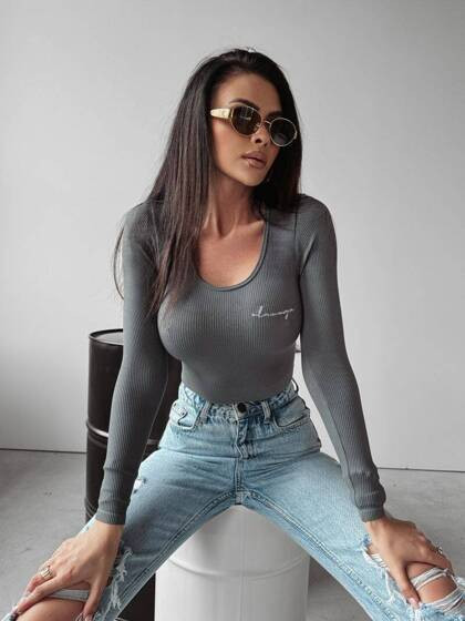 Antracytowa bluzka JAIDA OLAVOGA