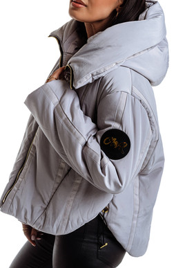 Szara kurtka  z kapturem Cocomore