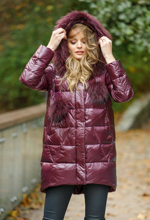 Bakłażanowa kurtka puchowa Premium Dankoff.dk