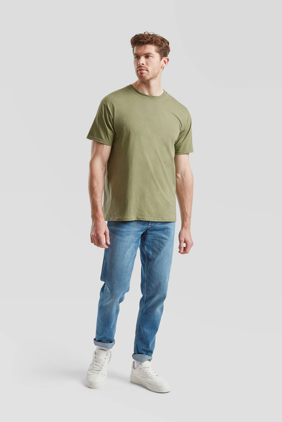 Oliwkowa koszulka męska Valueweight Fruit of the Loom