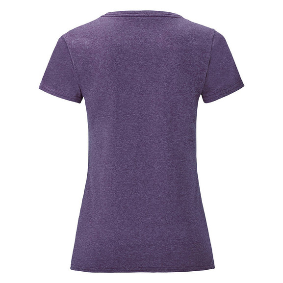 Fioletowa koszulka damska Iconic z czesanej bawełny Fruit of the Loom