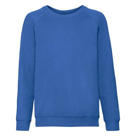 Niebieska bluza dziecięca Raglan Sweat Fruit of the Loom 