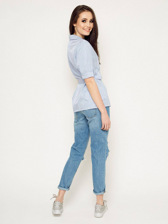 Koszula w paseczki niebieska