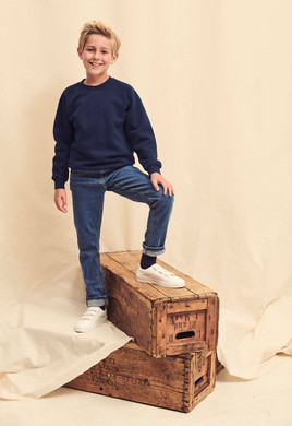 Granatowa bluza dziecięca Raglan Sweat Fruit of the Loom 