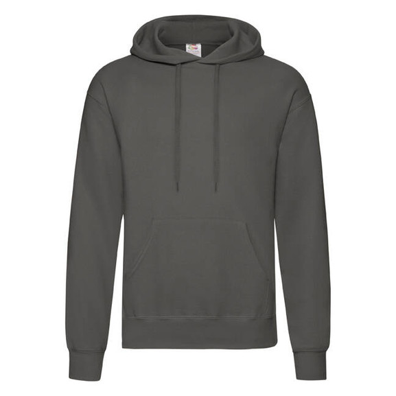 Grafitowa bluza męska Hooded Sweat Fruit of the Loom