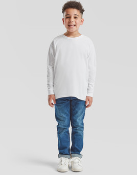 Biała koszulka dziecięca Valueweight Fruit of the Loom