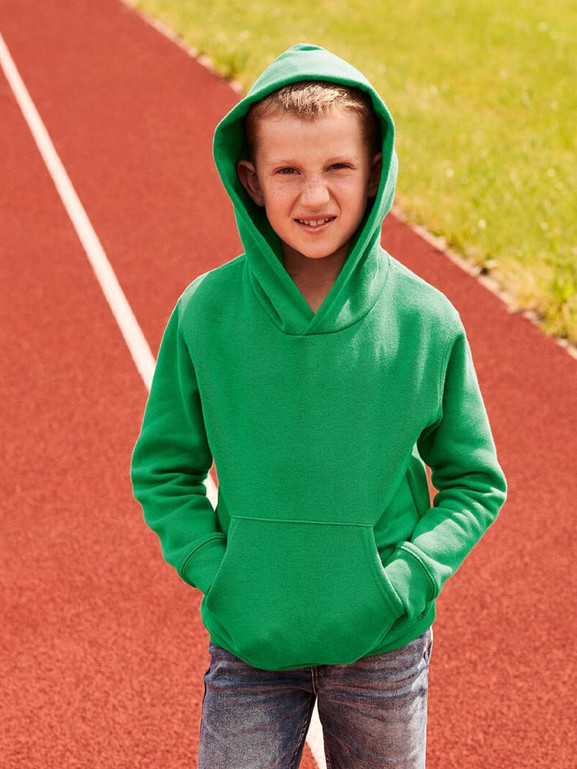 Zielona bluza dziecięca Hooded Sweat Fruit of the Loom