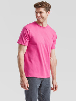 Różowa koszulka męska Valueweight Fruit of the Loom