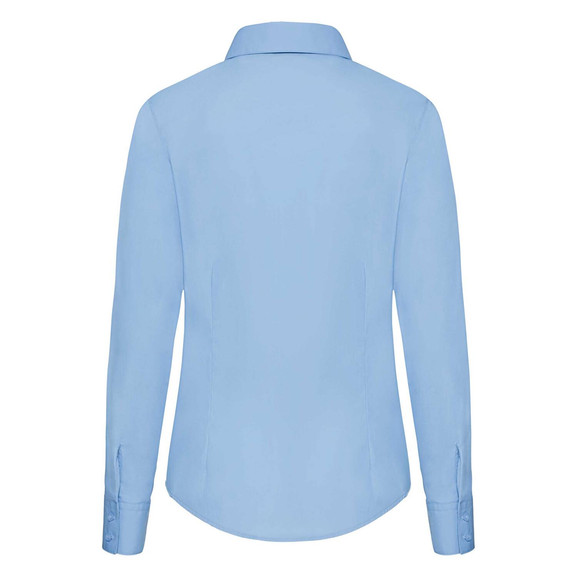 Niebieska koszula damska z popeliny klasyczna Fruit Of The Loom