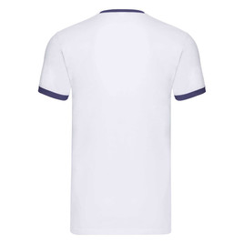 Biała koszulka męska Ringer Fruit of the Loom