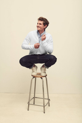 Biała bluza męska rozpinana Sweat Jacket Fruit of the Loom 