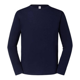 Granatowa koszulka męska Iconic 195 Ringspun Premium Fruit of the Loom