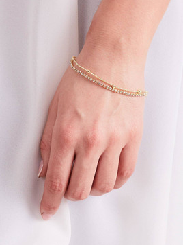 Bransoletka na podwójnym łańcuszku złota