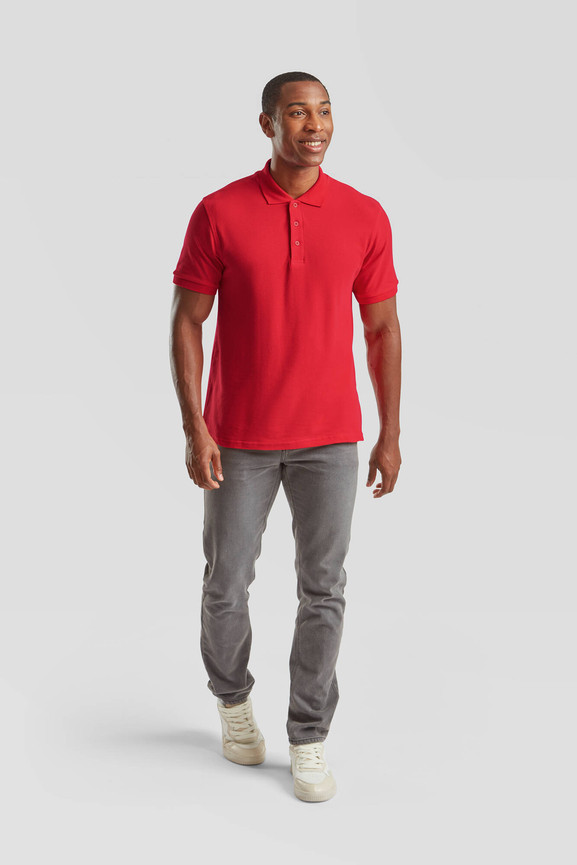 Czerwona koszulka męska Iconic Polo Friut of the Loom