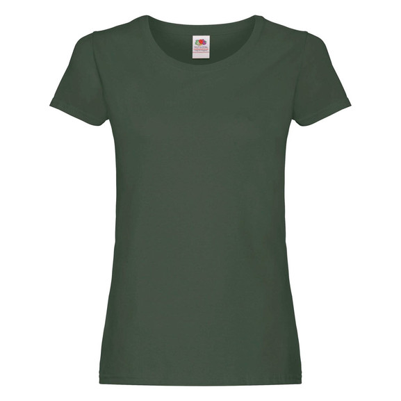 Zielona koszulka damska Lady fit Oryginal Fruit of the Loom