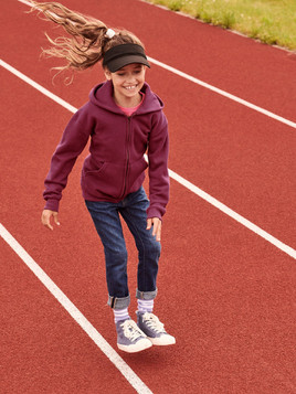 Burgundowa bluza dziecięca Classic rozpinana Fruit of the Loom 