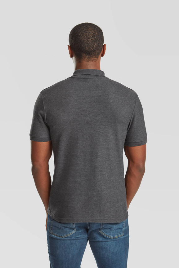 Ciemno szara koszulka męska polo Tailored Fit Friut of the Loom