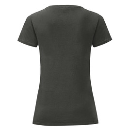 Grafitowa koszulka damska Iconic z czesanej bawełny Fruit of the Loom