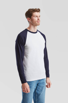 Biała koszulka męska Baseball Fruit of the Loom 