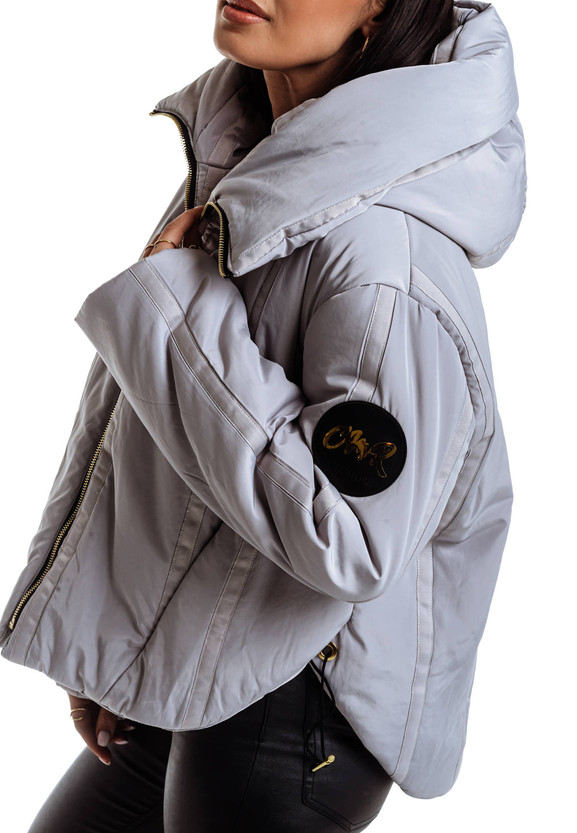 Szara kurtka z kapturem Cocomore