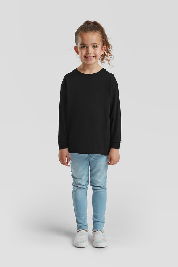Czarna koszulka dziecięca Valueweight Fruit of the Loom