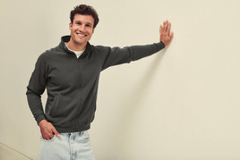 Grafitowa bluza męska Sweat Jacket Fruit of the Loom