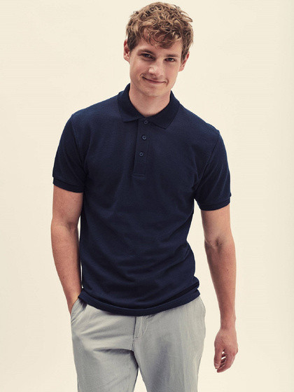 Granatowa koszulka Heavy Polo Friut of the Loom