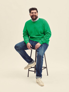 Zielona bluza męska Raglan Sweat Fruit of the Loom 