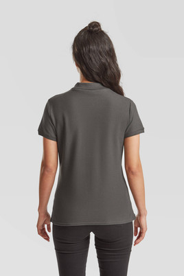 Grafitowa koszulka damska Polo Fruit of the Loom 