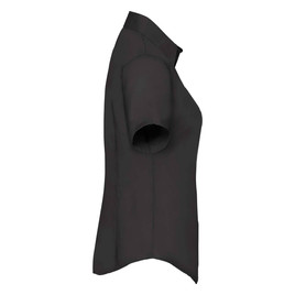 Czarna koszula z popeliny z krótkimi rękawami Fruit Of The Loom 