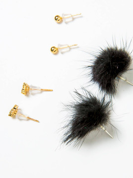 Kolczyki 3-pak kulka, puszek