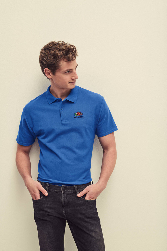 Niebieska koszulka męska polo Original Polo Friut of the Loom
