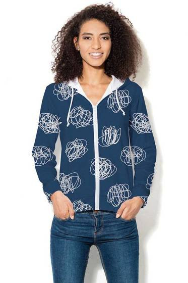 Bluza termoaktywna z kapturem wielobarwna