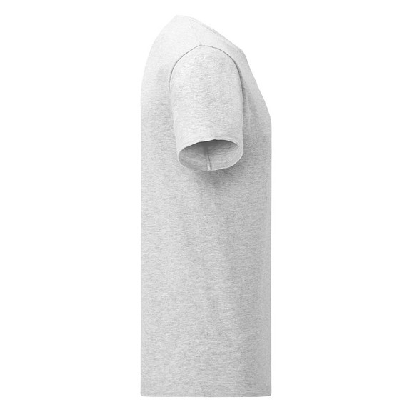 Szara koszulka męska z czesanej bawełny Iconic rękawem Fruit of the Loom