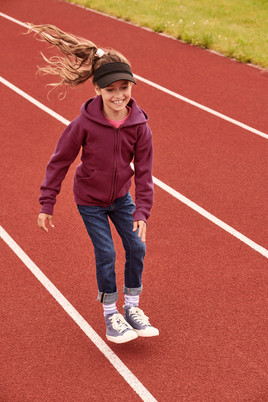 Burgundowa bluza dziecięca Classic rozpinana Fruit of the Loom 