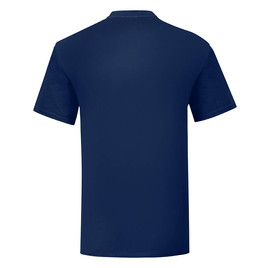 Granatowa koszulka męska z czesanej bawełny Iconic rękawem Fruit of the Loom