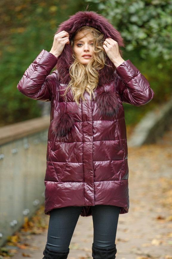 Bakłażanowa kurtka puchowa Premium Dankoff.dk