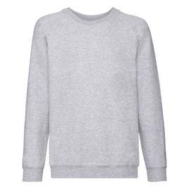 Jasno-szara bluza dziecięca Raglan Sweat Fruit of the Loom 