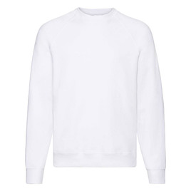 Biała bluza męska Raglan Sweat Fruit of the Loom